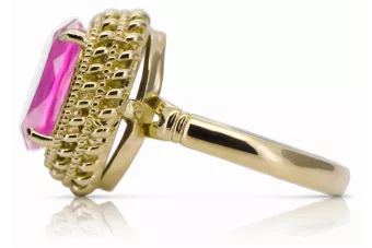 14K Жовте золото Аметист Каблучка Вінтаж вироби vrc068y